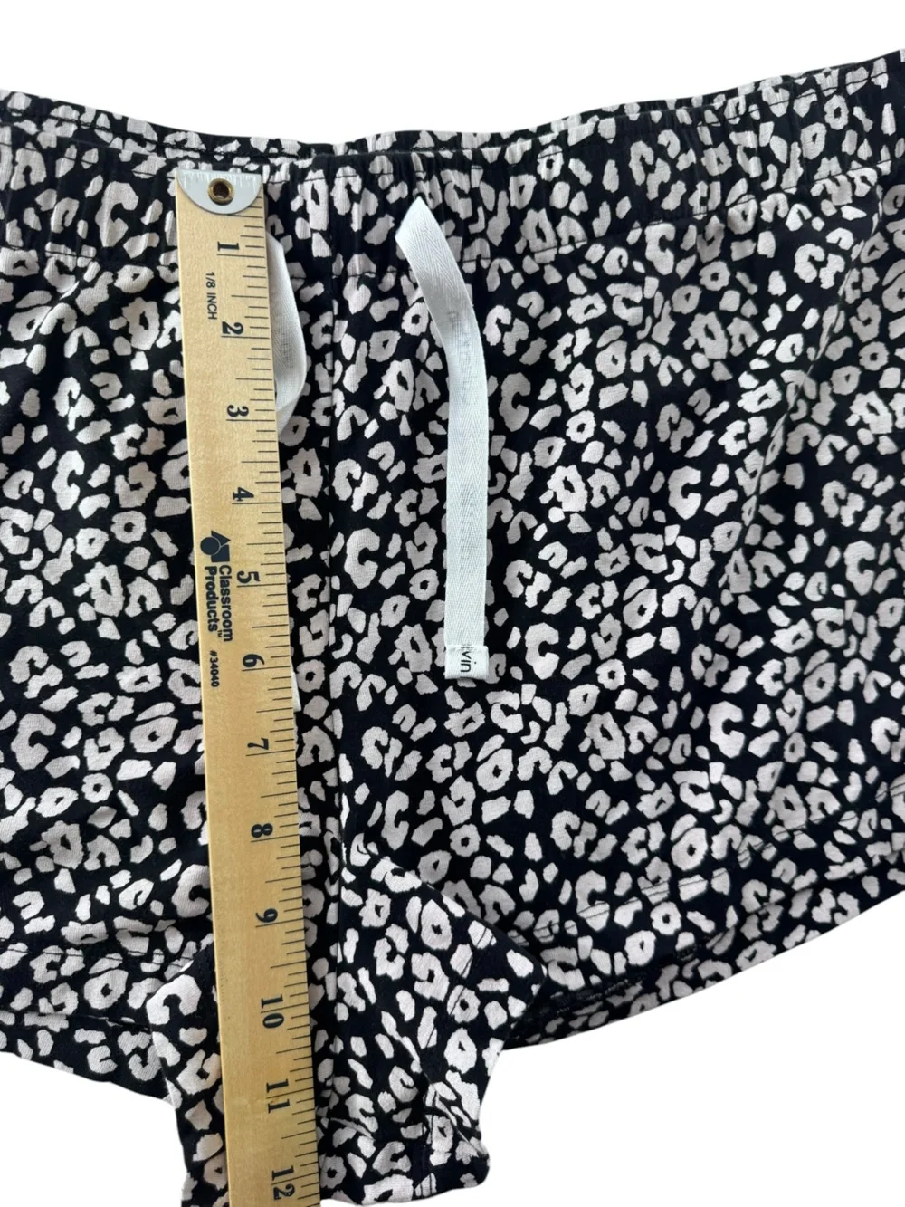 Calvin Klein Black & White Leopard Print Cami Short Pajama Set xl